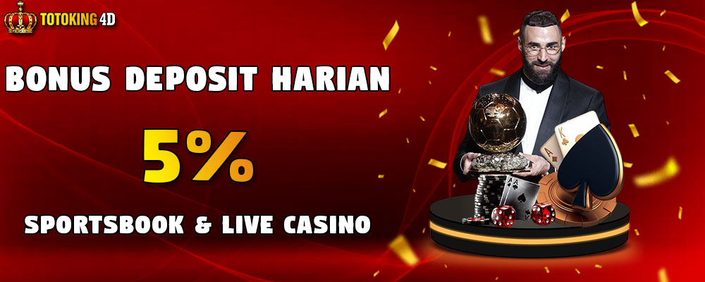 Bonus Deposit Harian 5% Sportsbook & Live Kartu