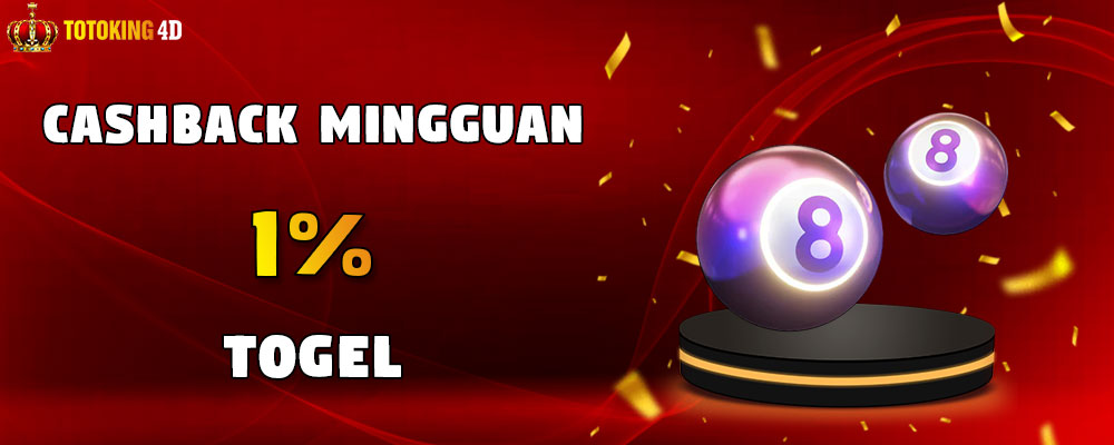 Cashback Mingguan Toto 1%